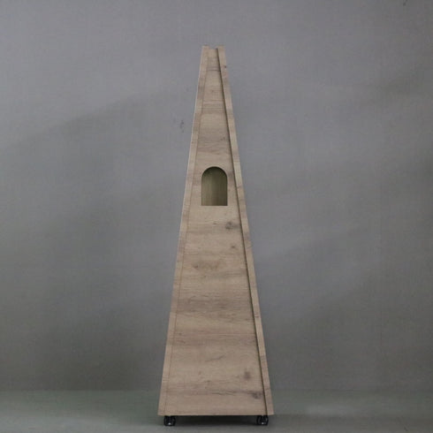 D149 スタンドミラー 両面 木製 キャスター付き 什器 高さ148㎝ 幅40㎝ 奥行45㎝