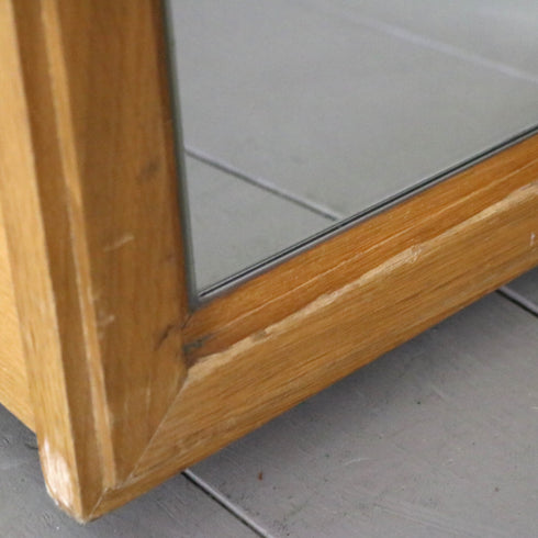 D146 スタンドミラー 両面 キャスター付き 木製 什器 高さ171㎝ 幅40㎝ 奥行48㎝