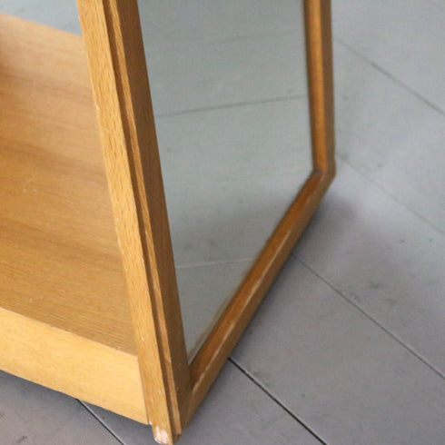 D146 スタンドミラー 両面 キャスター付き 木製 什器 高さ171㎝ 幅40㎝ 奥行48㎝