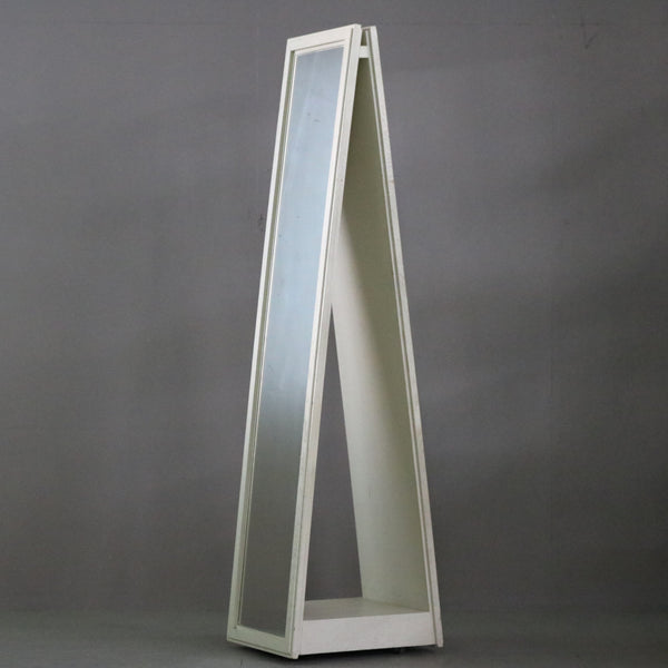 D148 スタンドミラー 両面 キャスター付き 木製 什器 高さ171㎝ 幅40㎝ 奥行48㎝