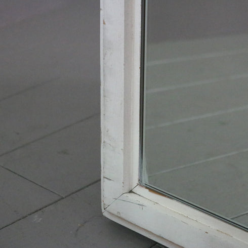 D147 スタンドミラー 両面 キャスター付き 木製 什器 高さ170㎝ 幅40㎝ 奥行48㎝