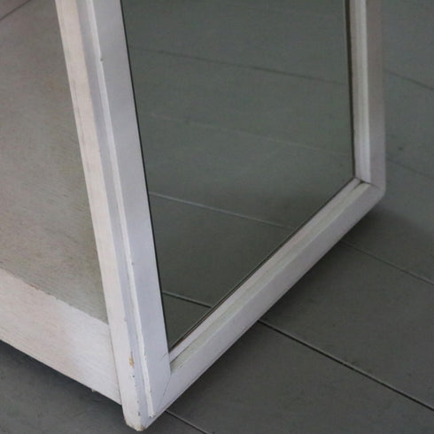 D147 スタンドミラー 両面 キャスター付き 木製 什器 高さ170㎝ 幅40㎝ 奥行48㎝