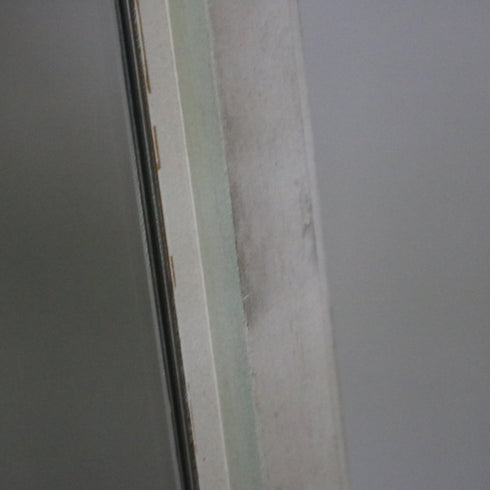 D147 スタンドミラー 両面 キャスター付き 木製 什器 高さ170㎝ 幅40㎝ 奥行48㎝