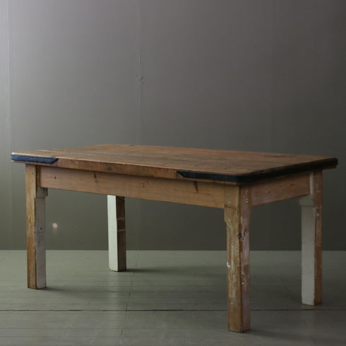 C340 ワークテーブル ウッド×アイアン 什器 高さ80㎝ 幅169㎝ 奥行89㎝