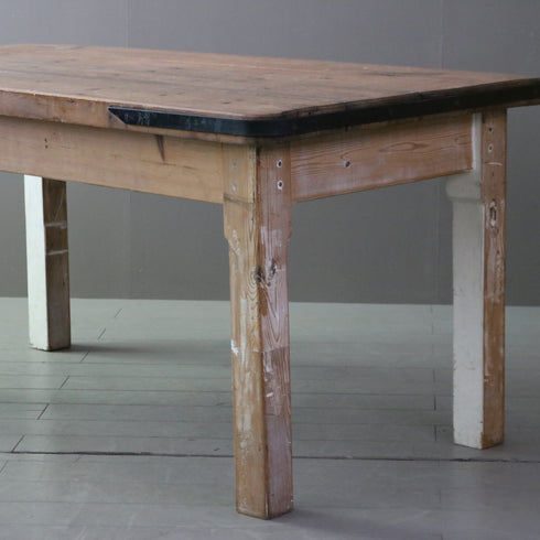 C340 ワークテーブル ウッド×アイアン 什器 高さ80㎝ 幅169㎝ 奥行89㎝