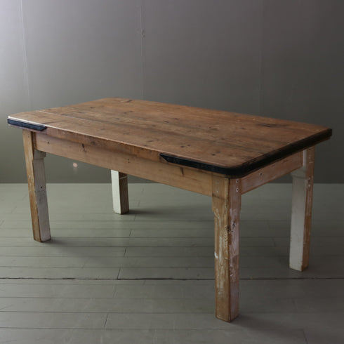 C340 ワークテーブル ウッド×アイアン 什器 高さ80㎝ 幅169㎝ 奥行89㎝