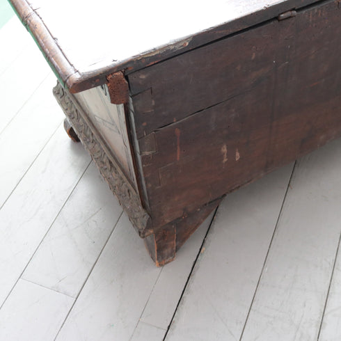 C378 コファ アンティーク装飾ボックス 木製 高さ55㎝ 幅168㎝ 奥行52㎝