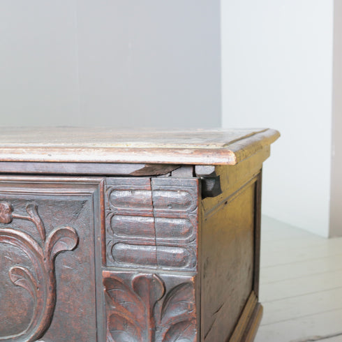 C377 コファ アンティーク装飾ボックス 木製 高さ58㎝ 幅170㎝ 奥行55㎝