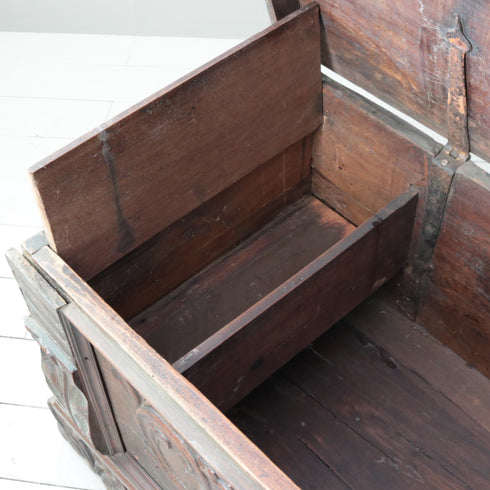 C377 コファ アンティーク装飾ボックス 木製 高さ58㎝ 幅170㎝ 奥行55㎝