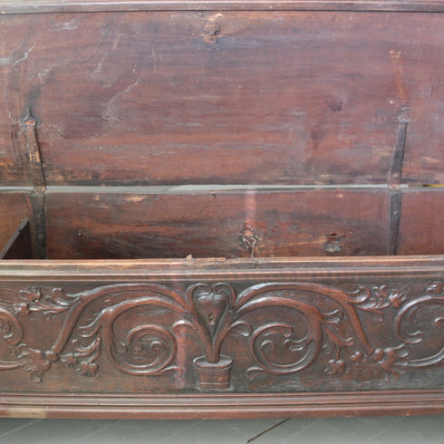 C377 コファ アンティーク装飾ボックス 木製 高さ58㎝ 幅170㎝ 奥行55㎝