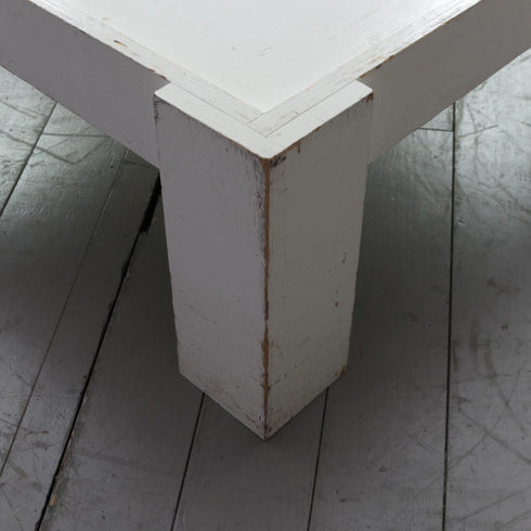 C352 ローテーブル 白 展示台 木製 什器 高さ40㎝ 幅90㎝ 奥行90㎝