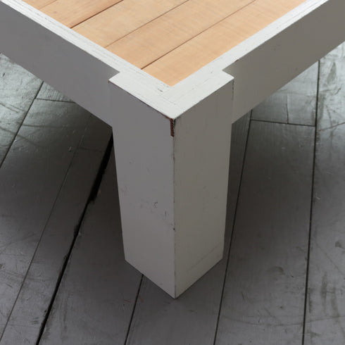 C351 ローテーブル 白 展示台 木製 什器 高さ40㎝ 幅90㎝ 奥行90㎝