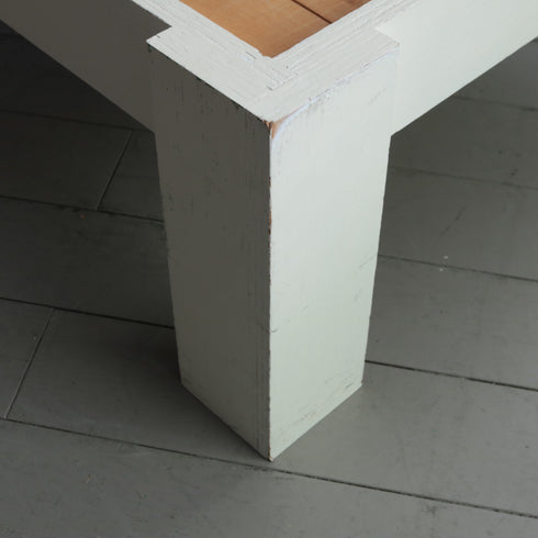 C351 ローテーブル 白 展示台 木製 什器 高さ40㎝ 幅90㎝ 奥行90㎝