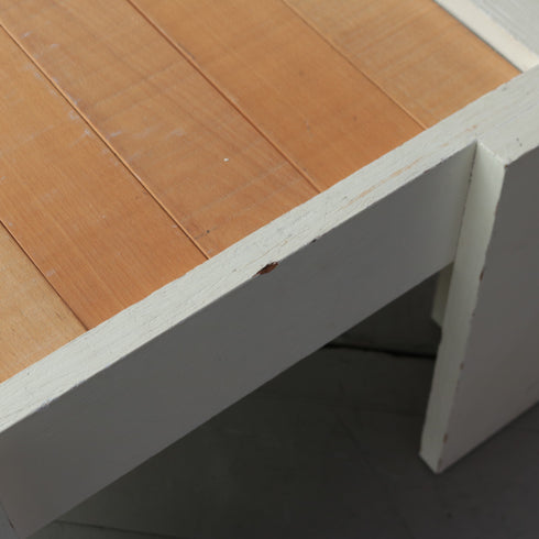 C350 ローテーブル 白 展示台 木製 什器 高さ40㎝ 幅120㎝ 奥行58㎝