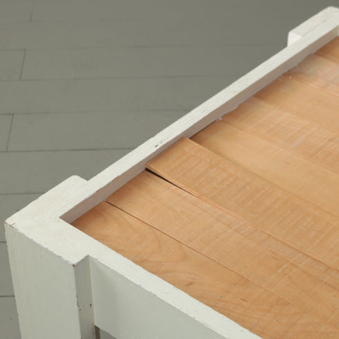 C353 ローテーブル 白 展示台 木製 什器 高さ40㎝ 幅120㎝ 奥行90㎝