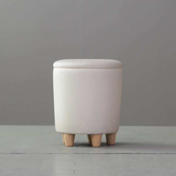 C405 布スツール木製脚 什器 高さ42㎝ 幅35㎝ 奥行35㎝