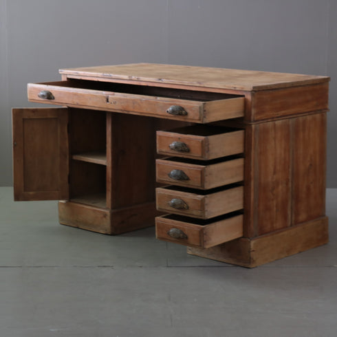 C91 分割式デスク 木製 イギリス輸入家具 高さ77㎝ 幅119㎝ 奥行60㎝