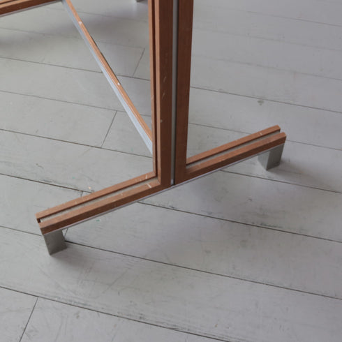 A433 ハンガーラック ウッド×ステンレス 什器 高さ162㎝ 幅95㎝ 奥行き60㎝