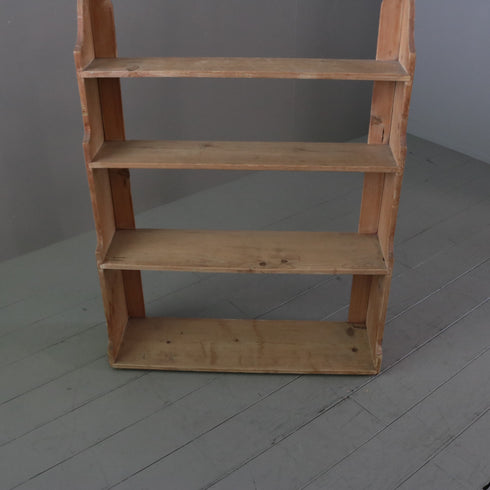 C435 壁掛けオープンシェルフ 木製 イギリス輸入家具 高さ102㎝ 幅77㎝ 奥行22㎝