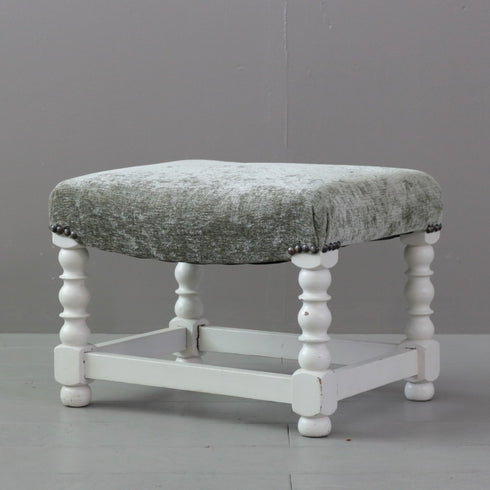 C453 スツールオットマン 木製 輸入家具 高さ29㎝ 幅41㎝ 奥行33㎝