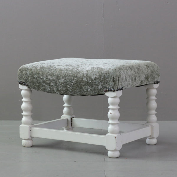 C453 スツールオットマン 木製 輸入家具 高さ29㎝ 幅41㎝ 奥行33㎝