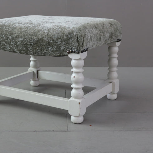 C453 スツールオットマン 木製 輸入家具 高さ29㎝ 幅41㎝ 奥行33㎝