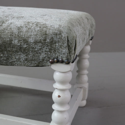 C453 スツールオットマン 木製 輸入家具 高さ29㎝ 幅41㎝ 奥行33㎝