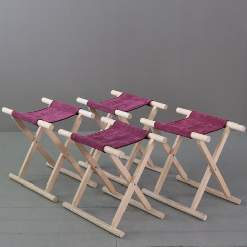 C132 折り畳みチェア×4脚 木製 什器 高さ44㎝ 幅45㎝ 奥行31㎝