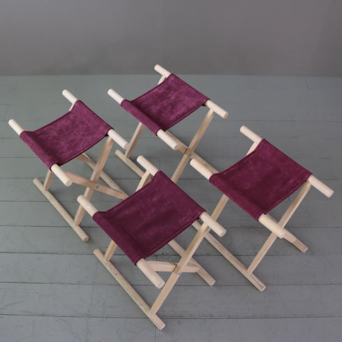 C132 折り畳みチェア×4脚 木製 什器 高さ44㎝ 幅45㎝ 奥行31㎝