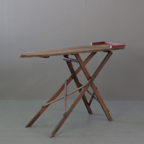 C456 折り畳み式アイロン台 木製 イギリス輸入家具 高さ79㎝幅121㎝奥行42㎝