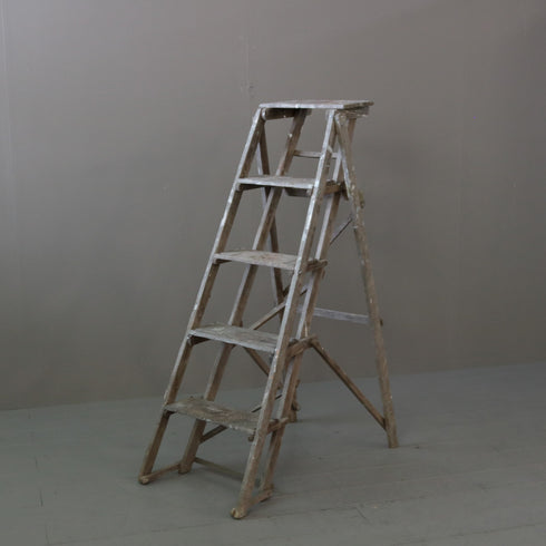 C457 ステップラダー 木製 輸入家具 高さ118㎝ 幅47㎝ 奥行き83㎝