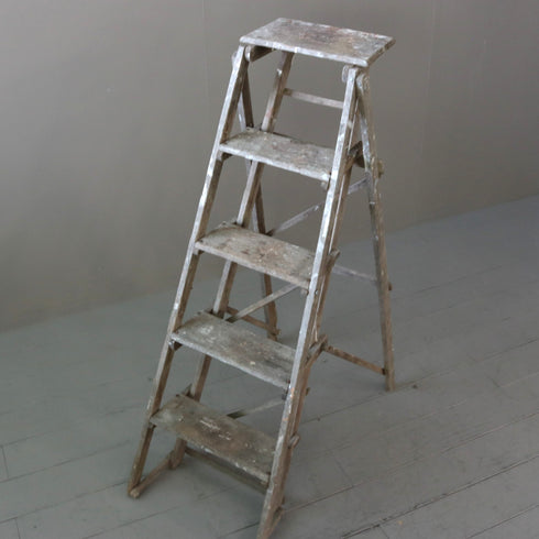 C457 ステップラダー 木製 輸入家具 高さ118㎝ 幅47㎝ 奥行き83㎝