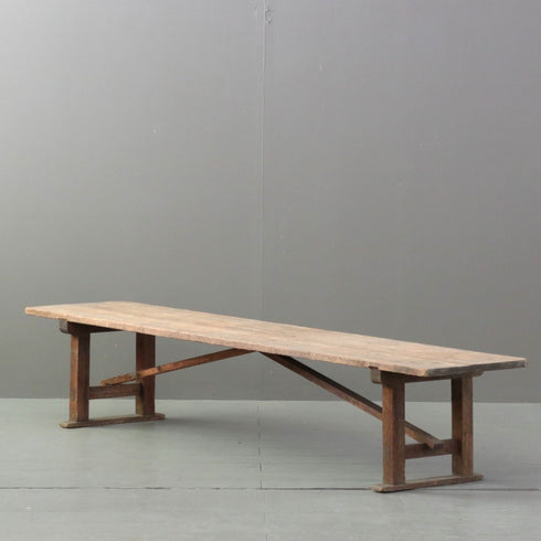 C469 ローテーブル ベンチ 木製 高さ34㎝ 幅182㎝ 奥行き36㎝