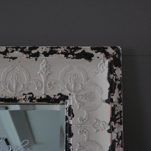 C479 大型ミラー 鉄製 什器 高さ187㎝ 幅83㎝ 奥行5㎝