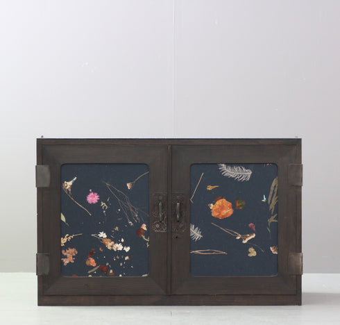 P593 桐箪笥×ロスフラワーパネコ Circlife(サークライフ) KANNON(BLACK) 高さ57㎝ 幅90㎝ 奥行42㎝