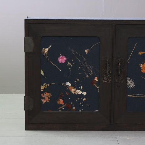 P593 桐箪笥×ロスフラワーパネコ Circlife(サークライフ) KANNON(BLACK) 高さ57㎝ 幅90㎝ 奥行42㎝