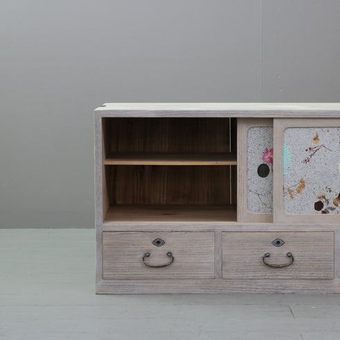 P592 桐箪笥×ロスフラワーパネコ Circlife(サークライフ) HIKIDO(LIGHT) 高さ46㎝ 幅91㎝ 奥行42㎝