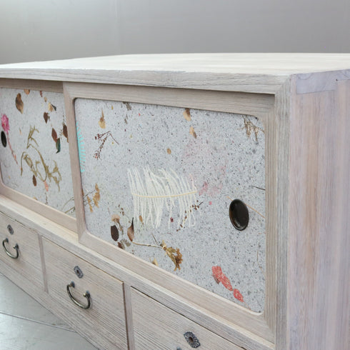 P592 桐箪笥×ロスフラワーパネコ Circlife(サークライフ) HIKIDO(LIGHT) 高さ46㎝ 幅91㎝ 奥行42㎝