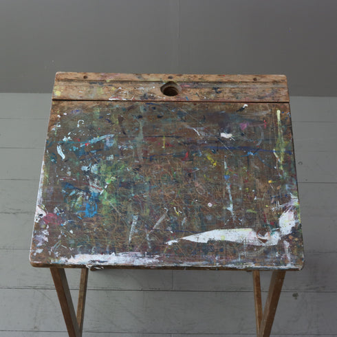 C492 折り畳み式スクールデスク 木製 輸入家具 高さ77㎝ 幅56㎝ 奥行51㎝