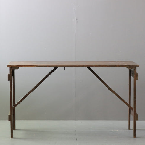 【C496】 ヴィンテージ 折りたたみ テーブル 木製 イギリス輸入家具 高さ76㎝ 幅136㎝ 奥行き65㎝