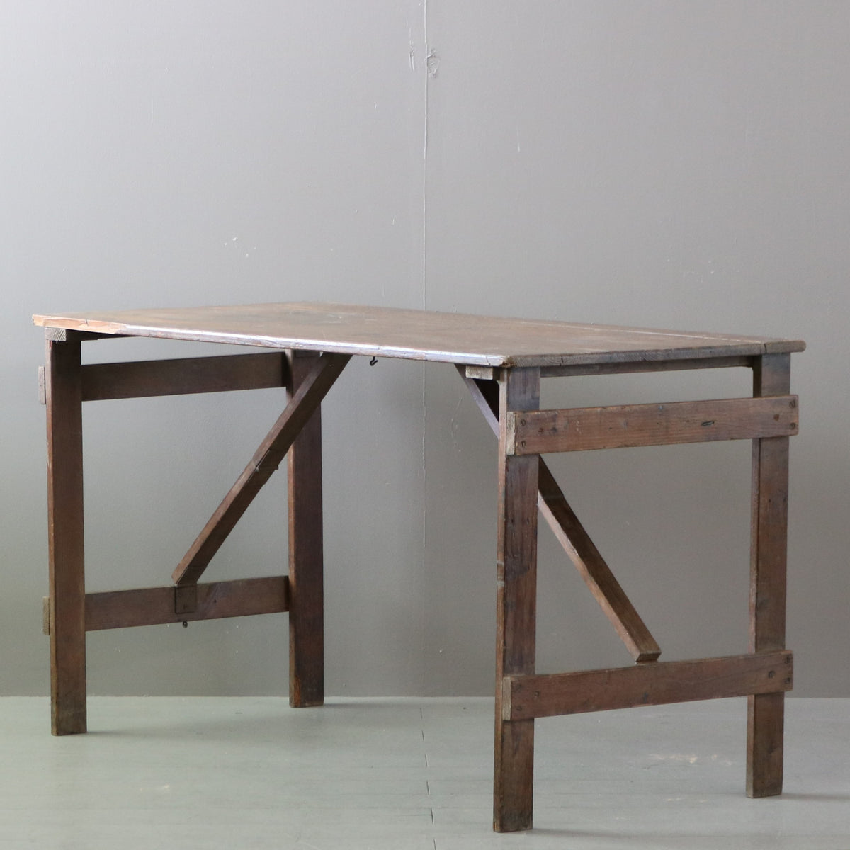 C496 ヴィンテージ 折りたたみ テーブル 木製 イギリス輸入家具 高さ76