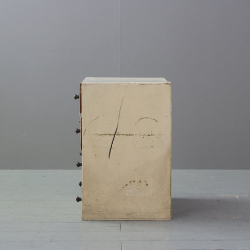 C498 白サイドチェスト 木製 イギリス輸入家具 高さ47㎝ 幅45㎝ 奥行33㎝