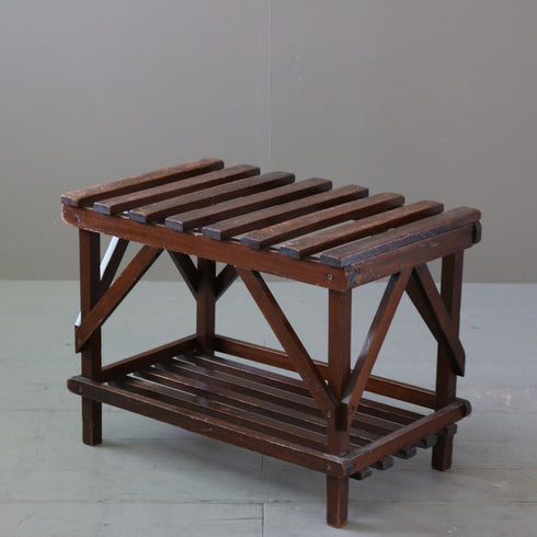 C499 ラゲッジラック 木製 輸入家具 高さ46㎝ 幅62㎝ 奥行38㎝