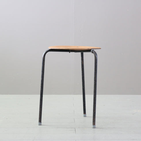 C501 スツール 3本脚 ウッド×アイアン 輸入家具 高さ45㎝ 幅34㎝ 奥行34㎝