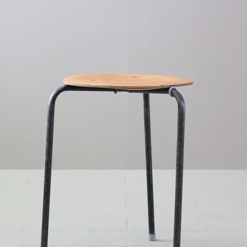 C501 スツール 3本脚 ウッド×アイアン 輸入家具 高さ45㎝ 幅34㎝ 奥行34㎝