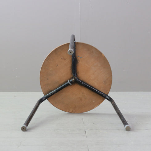 C501 スツール 3本脚 ウッド×アイアン 輸入家具 高さ45㎝ 幅34㎝ 奥行34㎝