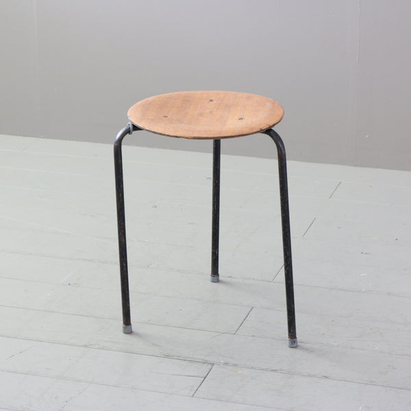 C501 スツール 3本脚 ウッド×アイアン 輸入家具 高さ45㎝ 幅34㎝ 奥行34㎝