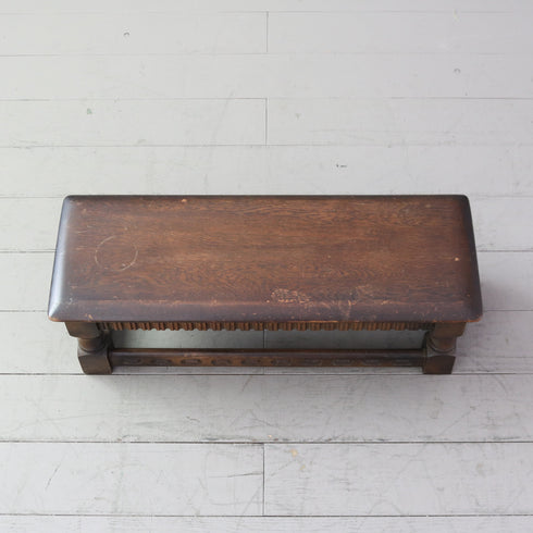 C505 フットスツール 木製 イギリス輸入家具 高さ25㎝ 幅75㎝ 奥行27㎝