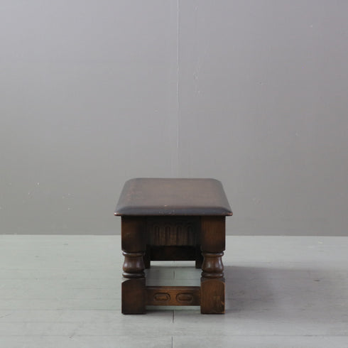 C505 フットスツール 木製 イギリス輸入家具 高さ25㎝ 幅75㎝ 奥行27㎝