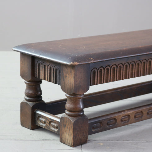 C505 フットスツール 木製 イギリス輸入家具 高さ25㎝ 幅75㎝ 奥行27㎝